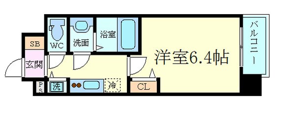 プレサンス野田阪神駅前ザ・ファーストの物件間取画像